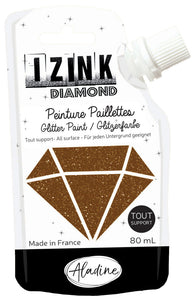 Aladine IZINK Diamond Glitter Paint Marron (80845)