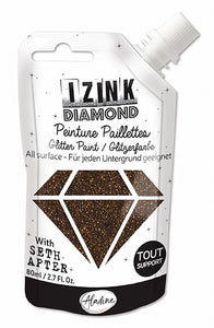 Aladine Izink Diamond Glitter Paint Black Coffee by Seth Apter (80881)