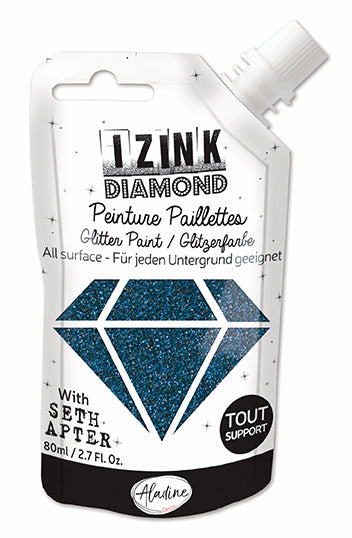 Aladine Izink Diamond Glitter Paint Beautifully Blue by Seth Apter (80884)