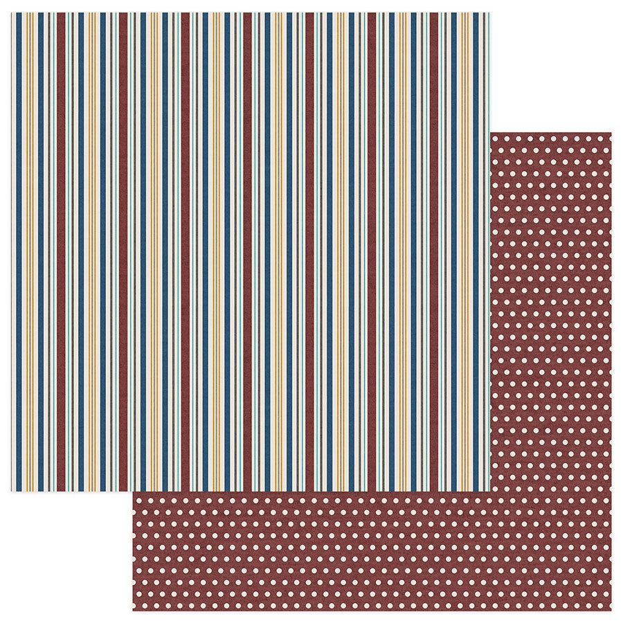 Photoplay Paper Company Man Card Collection 12x12 Scrapbook Paper Stripe (MC8893)