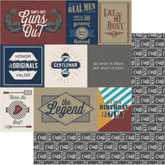 Photoplay Paper Company Man Card Collection 12x12 Scrapbook Paper Real Men (MC8895)