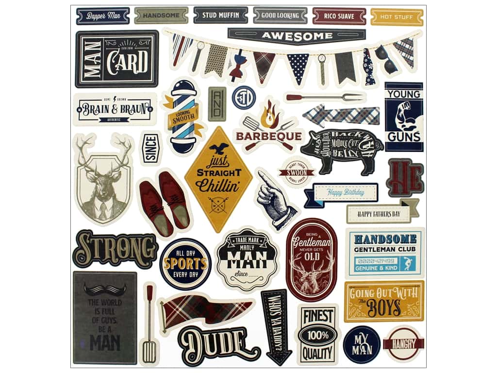 Photoplay Paper Company Man Card Collection Element Stickers (MC8897)