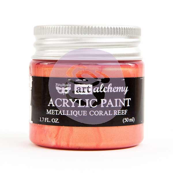Finnabair Art Alchemy Liquid Acrylic Paint 1 Fluid Ounce-Crimson