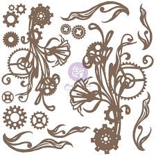 Finnabair Decorative Chipboard Mechanical Flourishes (968915)