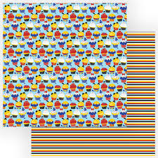 Photoplay Paper 12" x 12" Scrapbook Paper Another Day at the Park - Cupcake (ADP9694)