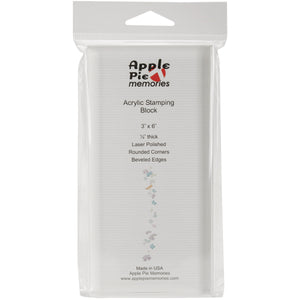 Apple Pie Memories Acrylic Stamping Block 3" x 6" (AHPP37)