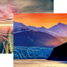 Load image into Gallery viewer, Reminisce Alaska Cruise Collection 12x12 Scrapbook Paper Alaskan Sunrise (ALC-002)
