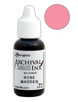 Ranger Archival Ink™ Pads Re-Inker Rose Madder (ARR30928)
