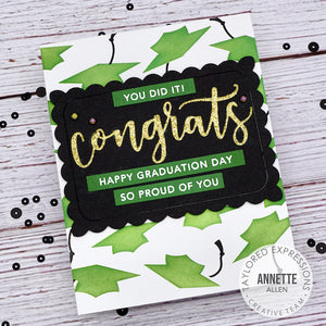 Taylored Expressions Mini Strips Stamp Grad (TEALC165)