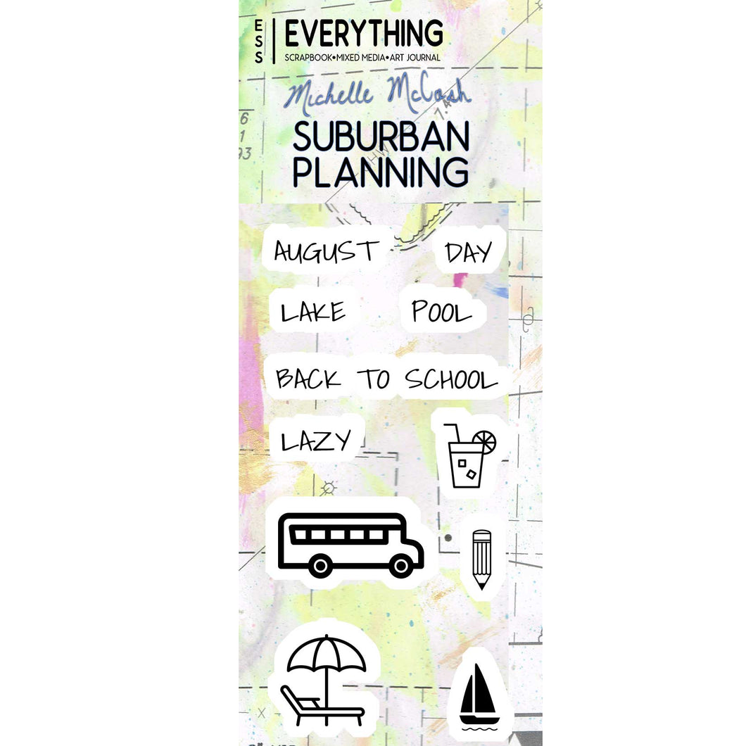 Suburban Planning Planner Stamp Set by Michelle McCosh August