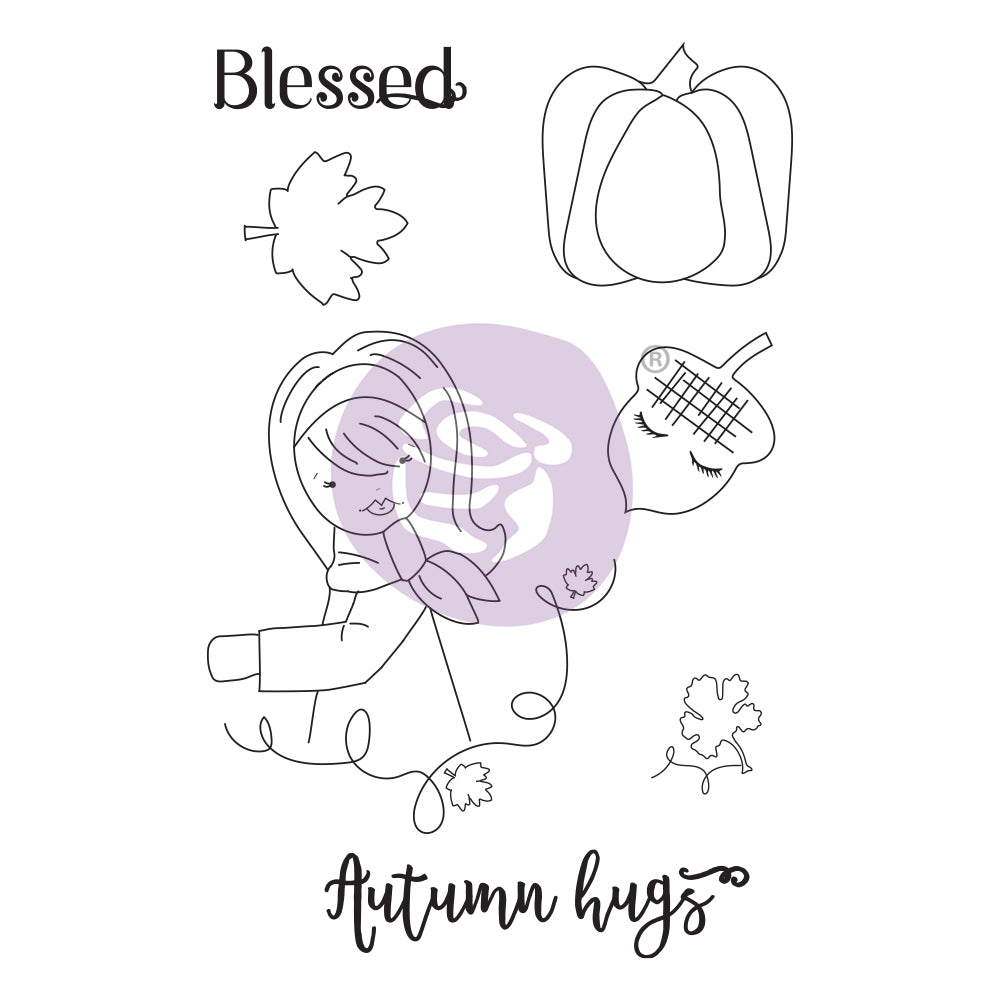 Prima Julie Nutting Cling Stamps Autumn Hugs (913182)