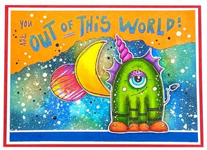 Art by Marlene Out of this World Clear Stamp Set Big Bots (ABM-OOTW-STAMP73)