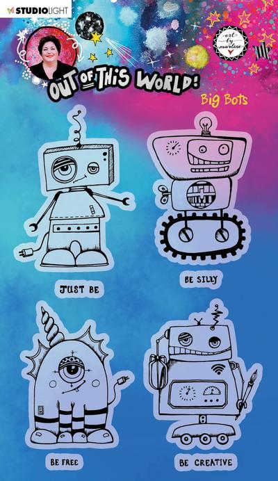 Art by Marlene Out of this World Clear Stamp Set Big Bots (ABM-OOTW-STAMP73)