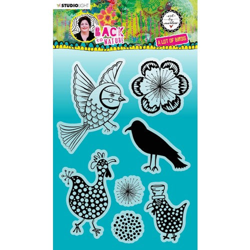 Art by Marlene Back to Nature Collection Clear Stamp Set Lots of Birds (ABM-BTN-STAMP149)