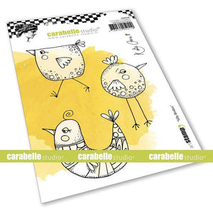 Carabelle Studio Cling Stamp Silly Birdies by Kate Crane (SA60540)