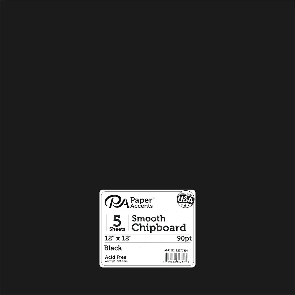 Paper Accents 90 Pt Smooth Chipboard Black