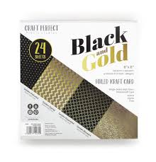 Craft Perfect Black and Gold 6 x 6 Paper Pad (9434E)