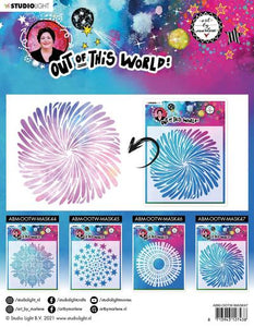 Art by Marlene Out of This World Collection Stencil Galactic Burst (ABM-OOTW-MASK47)