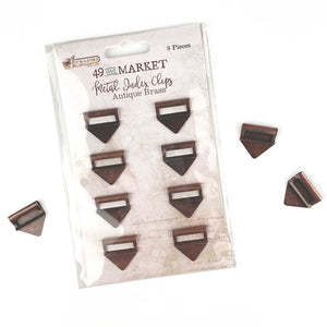 49 & Market Curator's Essential Metal Index Clips Aged Silver (VAE-35564)