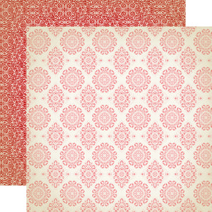 Carta Bella Paper Company Amour Collection 12x12 Scrapbook Paper Roses are Red (CBAM49003)