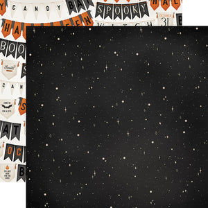 Carta Bella Paper Co. Halloween Market Collection - Night Sky 12" x 12" Scrapbook Paper (CBHM121006)