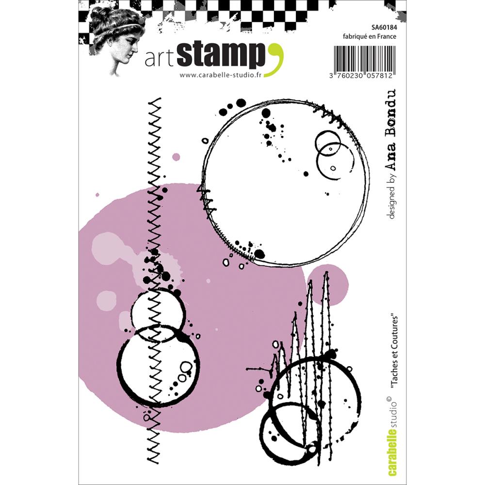 Carabelle Studio Cling Stamp Circles and Stiches (SA60184)