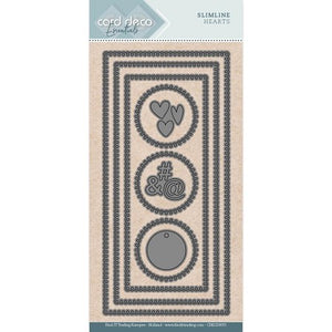 Card Deco Essentials Die Slimline Hearts (CDECD0055)