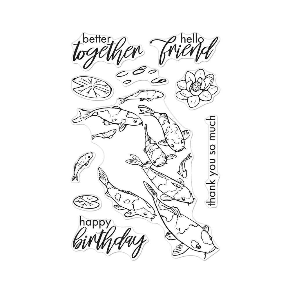 Hero Arts Stamp and Die Set Koi Bunch (DF012)