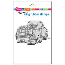 Load image into Gallery viewer, Stampendous Fran&#39;s Cling Rubber Stamps Pup On Truck (CRP349)
