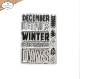 Elizabeth Craft Designs Planner Essentials  Stamp December Details (CS273)