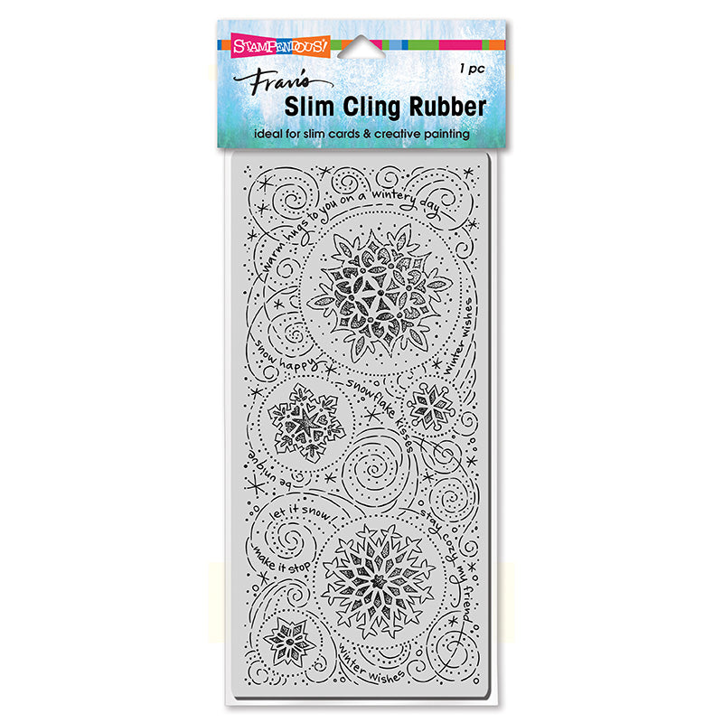 Stampendous Fran's Slim Cling Rubber Snowflake Wishes (CSL19)