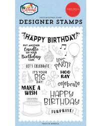 Carta Bella Paper Co. Let's Celebrate Collection Birthday Surprise Stamp Set (CBCB129049)