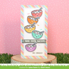 Load image into Gallery viewer, Lawn Fawn Photopolymer Clear Stamp &amp; Die Set Cerealsly Awesome (LF2731)
