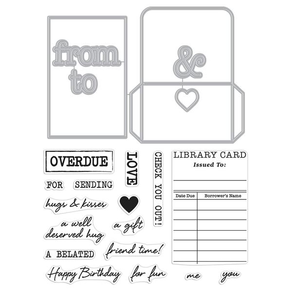 Hero Arts Stamp & Cut XL Library Card (DC285)