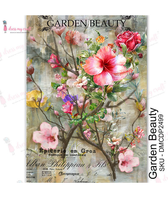 Dress My Craft Transfer Me Garden Beauty (DMCDP2499)