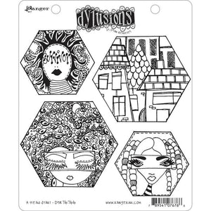 Dylusions by Dyan Reaveley Red Rubber Stamp Set A Head Start (DYR76766)