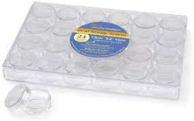 Darice Bead Organizer 9 1/2 x 6 3/8 x 1 1/8 in. with 24 Containers (2025-251)