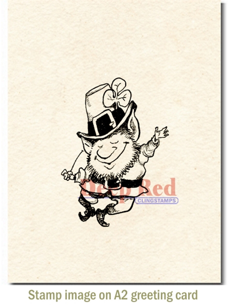 Deep Red Cling Stamps Lucky Leprechaun (3X505118)