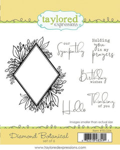 Taylored Expressions Stamp Set Diamond Botanical (TELG06)