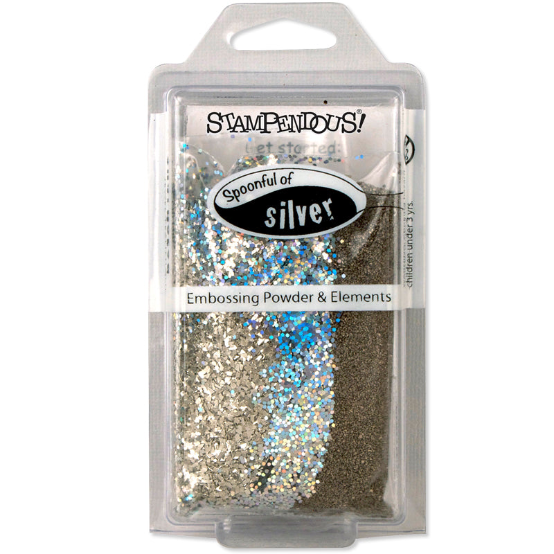 Stampendous Spoonful of Silver Embossing Powder & Elements Kit (EJS01)