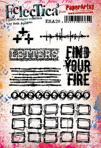 PaperArtsy Eclectica3 Rubber Stamp Set Find Your Fire designed by Seth Apter (ESA20)
