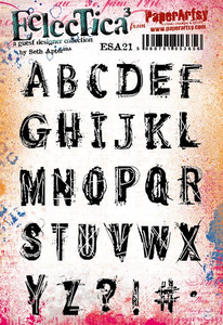 PaperArtsy Eclectica3 Rubber Stamp Set Alphabet designed by Seth Apter (ESA21)