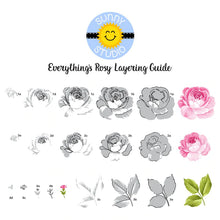 Load image into Gallery viewer, Sunny Studio Photopolymer Clear Stamp  &amp; Die Set Everything&#39;s Rose (SSCL-214)
