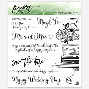 Picket Fence Studios Photopolymer Stamps To the Lovely Couple (F-137)