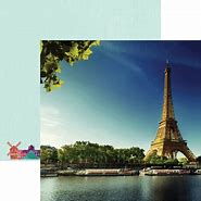 Reminisce Scrapbook Paper - 12" x 12" - France - Eiffel Tower (FR-001)