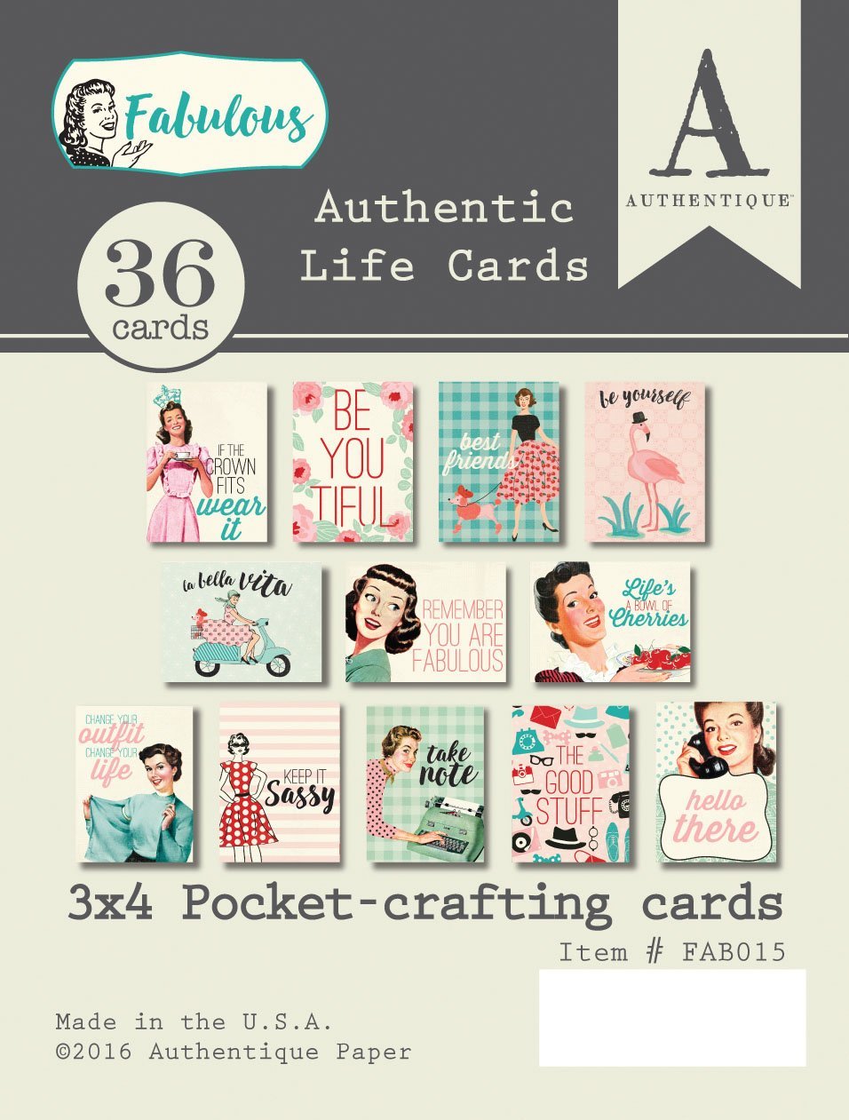 Authentique Authentic Life Cards Fabulous (FAB015)