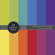 Memory Box 6x6 Shimmering Cardstock Twinkling Jewel Glitter Pad (GP1003)
