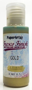 Paper Artsy Fresco Finish Metallic Acrylics Gold (FF20)