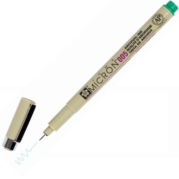 XSDK005-29 Sakura Pigma Micron 005 Marker Pen, 0.20mm Tip, Green