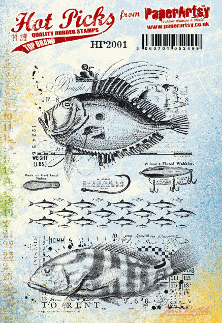 PaperArtsy Stamp Set Hot Picks Fish (HP2001)